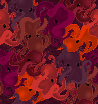 Octopus pattern red