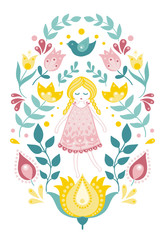 Swedish summer isolated on white