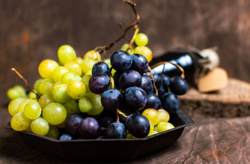Grape on a rustic background