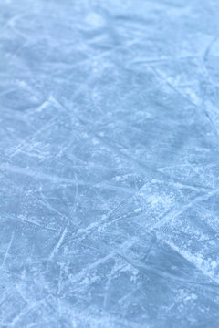 Traces of skates on the ice