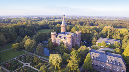 Aerial view on the Moyland Castle