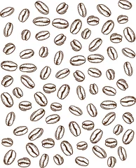Tapeten Koffiebonen patroon © emieldelange