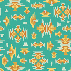 Ethnic geometric kilim woven seamless vector background