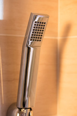 Detail of modern ceiling shower, interiors of a bath room
