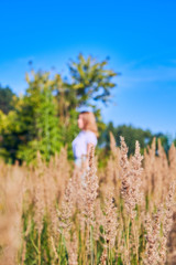 woman in a field