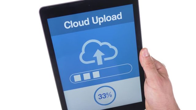 Uploading content from a tablet to the online cloud service