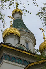Fototapeta na wymiar Russian Church in Sofia, Bulgaria