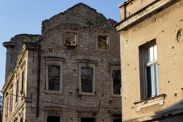 Fototapeta na wymiar Ruins in Mostar