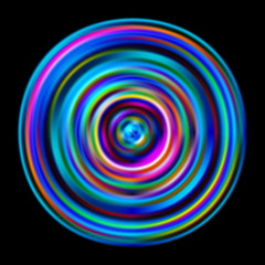 Bright multicolored disk. Vector illustration in chromatic colors