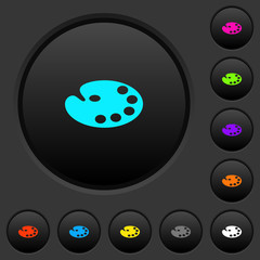 Color palette dark push buttons with color icons