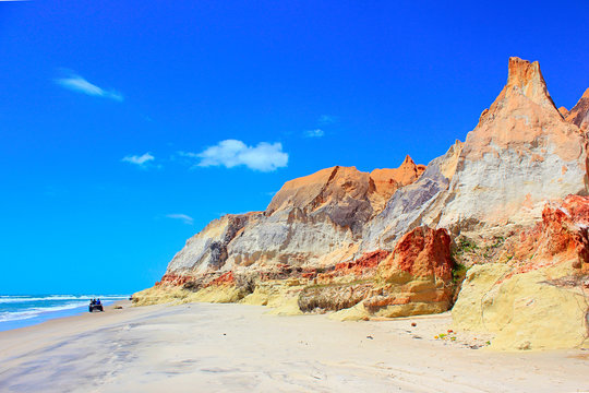 Buggy on the beach in Morro Branco, Ceará