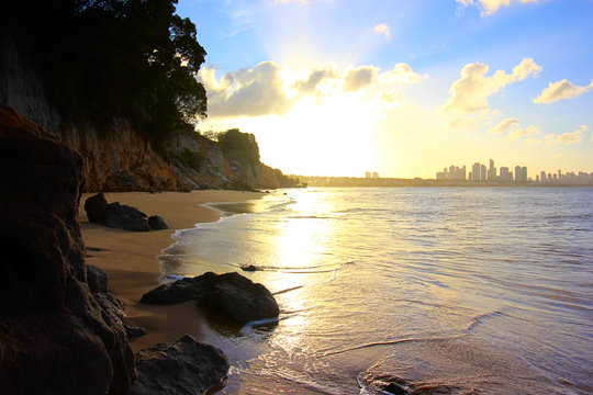 View of Jo&atilde;o Pessoa skyline from Ponta de Seixas