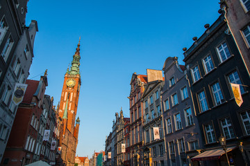 Scenic view of the Old Town of Gdansk in Poland