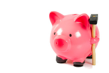 piggy bank isolated on white