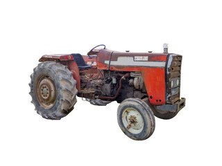 Old truck isolated in white background