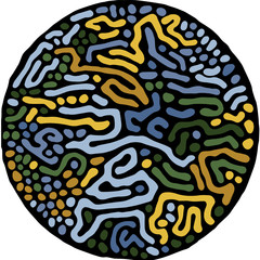 abstract wave colorfull radial pattern for decoration