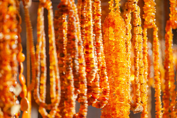 bright shiny amber necklaces and beads