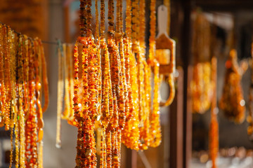 bright shiny amber necklaces and beads