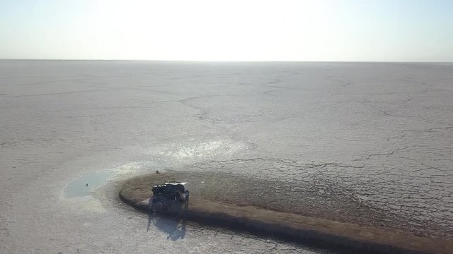 Somewhere in nowhere, somewhere in  the end of the world, somewhere in the white color, salt lake.