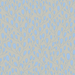 Seamless pattern vector with leaves. Floral ornament. Vector illustration