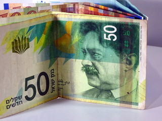 Money of Israel - new shekels bills