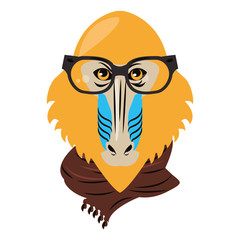 Hipster mandrill cool sketch