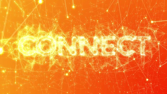 Connect in Orange - Buzzword Concept Animation, Plexus Network