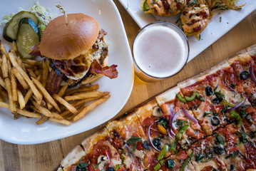 Restaurant Food with Beer