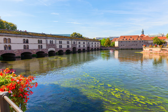 Barrage Vauban at the river Ill in Strasbourg, France