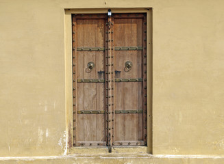Wooden door at Jaipur, India