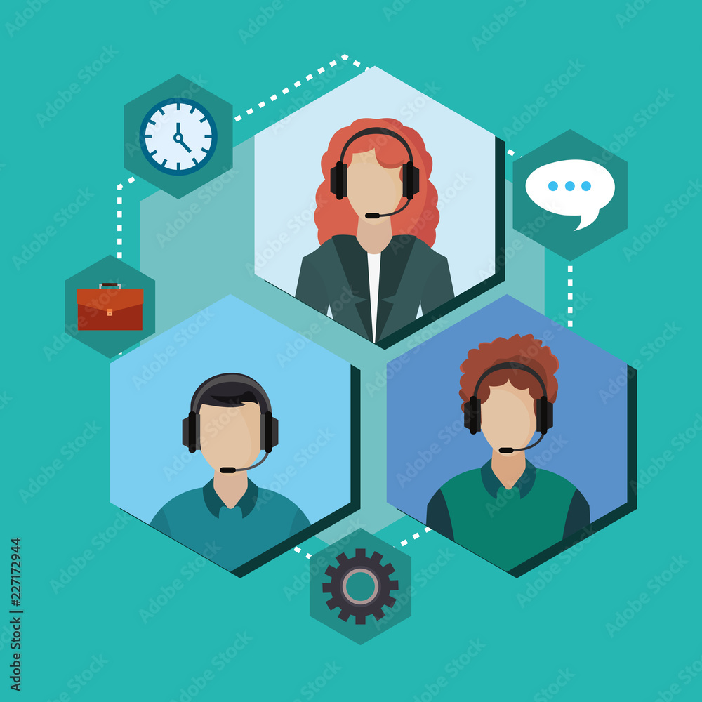 Poster customer service call center