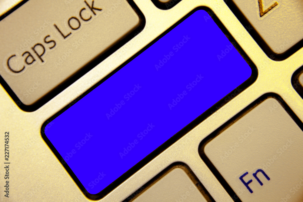 Poster Design business concept Empty copy space modern abstract background. Keyboard blue key Intention create computer computing reflection document