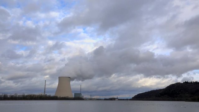 4K footage of the Isar 2 nuclear power plant in Essenbach, Germany.