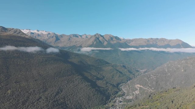 Aerial Amazing View of European Mountains and Valley with cloud 1