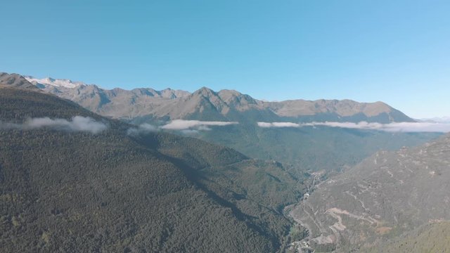 Aerial Amazing View of European Mountains and Valley with cloud 4