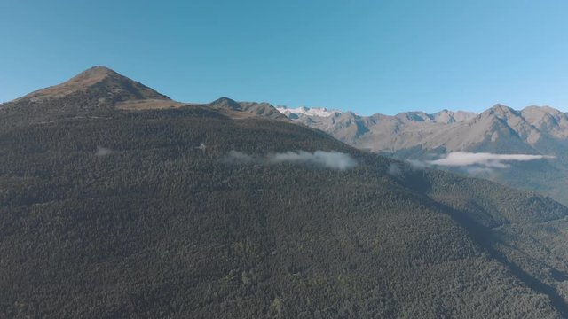 Aerial Amazing View of European Mountains and Valley with cloud 5