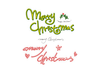 성탄절 카드 / 손으로 쓴 크리스마스 인사