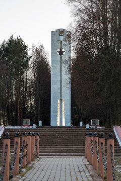 Eternal fire monument in Russia. 