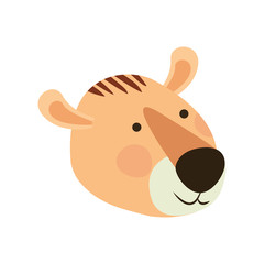 Obraz premium cute and adorable head tiger character