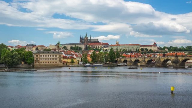 Time lapse video of Prague old town in Czech timelapse 4K