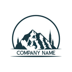 Mountain logo icon design template vector