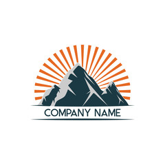 Fototapeta na wymiar Mountain logo icon design template vector