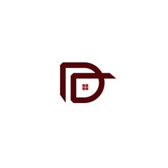 Letter D Home Realty Abstract Icon Logo Design Template Element Vector