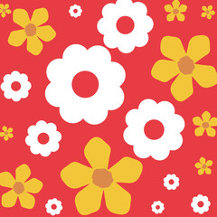 beautiful flowers decorative pattern isolated icon