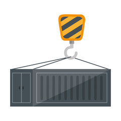 crane hook with container