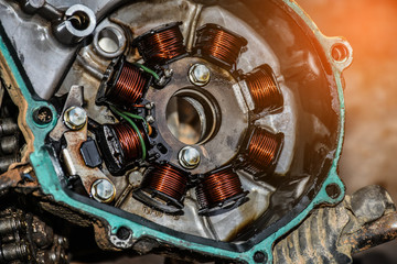 changing spare parts motorcycle and engine repair