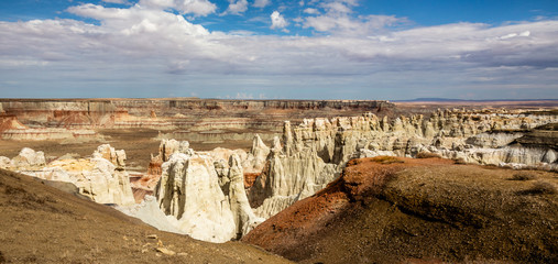 Coal Mine Canyon is a colorful canyon complex on the edge of the Painted Desert in the Navajo...