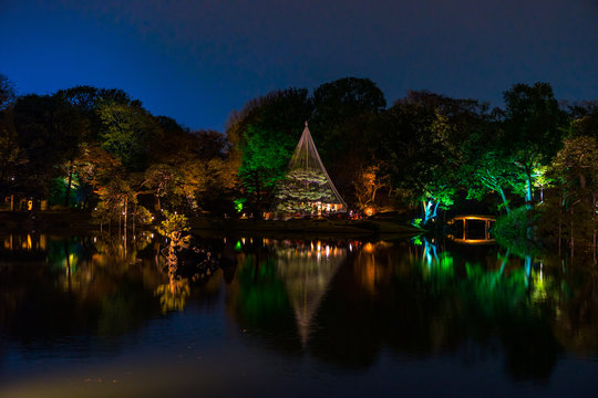 reflection of house in the lake