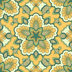 Hand drawn ornamental seamless pattern