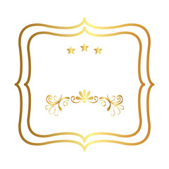 elegant golden frame icon